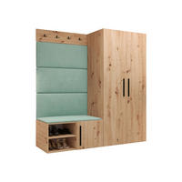 GARDEROBEN-SET Medi I - Schwarz/Eiche Artisan, Holzwerkstoff/Kunststoff (80/191/50cm) - MIRJAN24