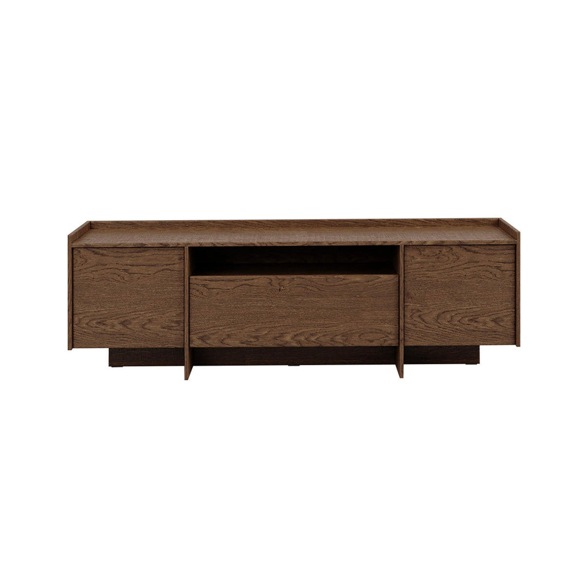 TV-MÖBEL Japandi Dunkles Holz - Braun, Holzwerkstoff (175/57/38cm) - Petits-meubles