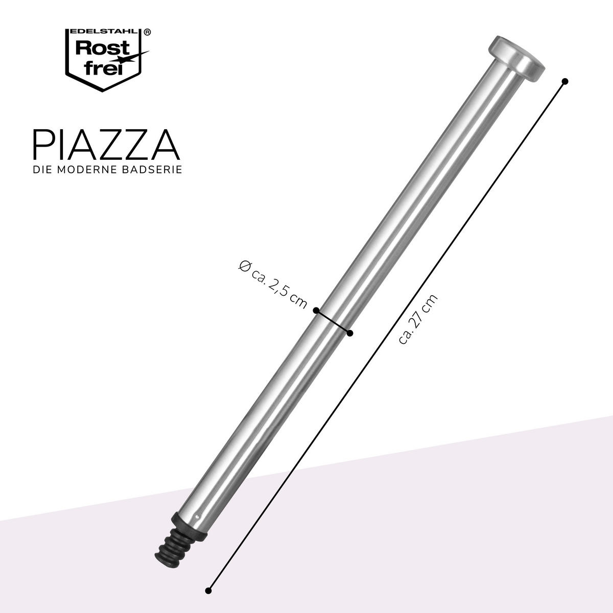 ERSATZBÜRSTENGRIFF PIAZZA, Edelstahl, matt - Edelstahlfarben, Metall (2.5/27cm) - bremermann
