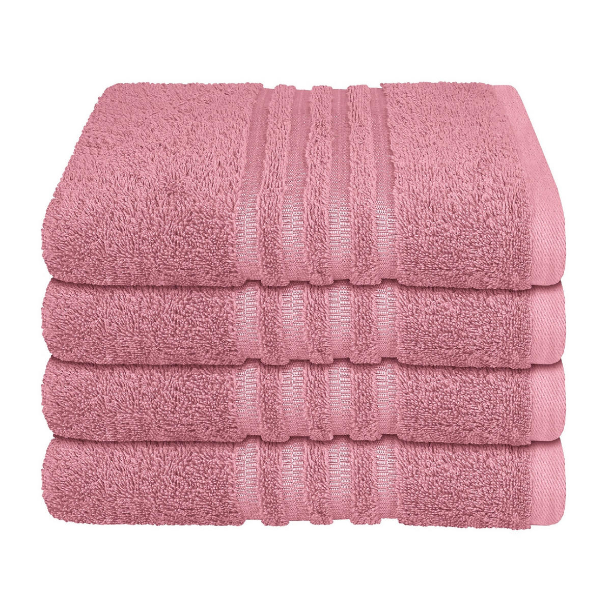 HANDTUCHSET Milano - 4-teilig - 50 x 100 cm - Malve - Mauve, Textil (50/100cm) - SCHIESSER