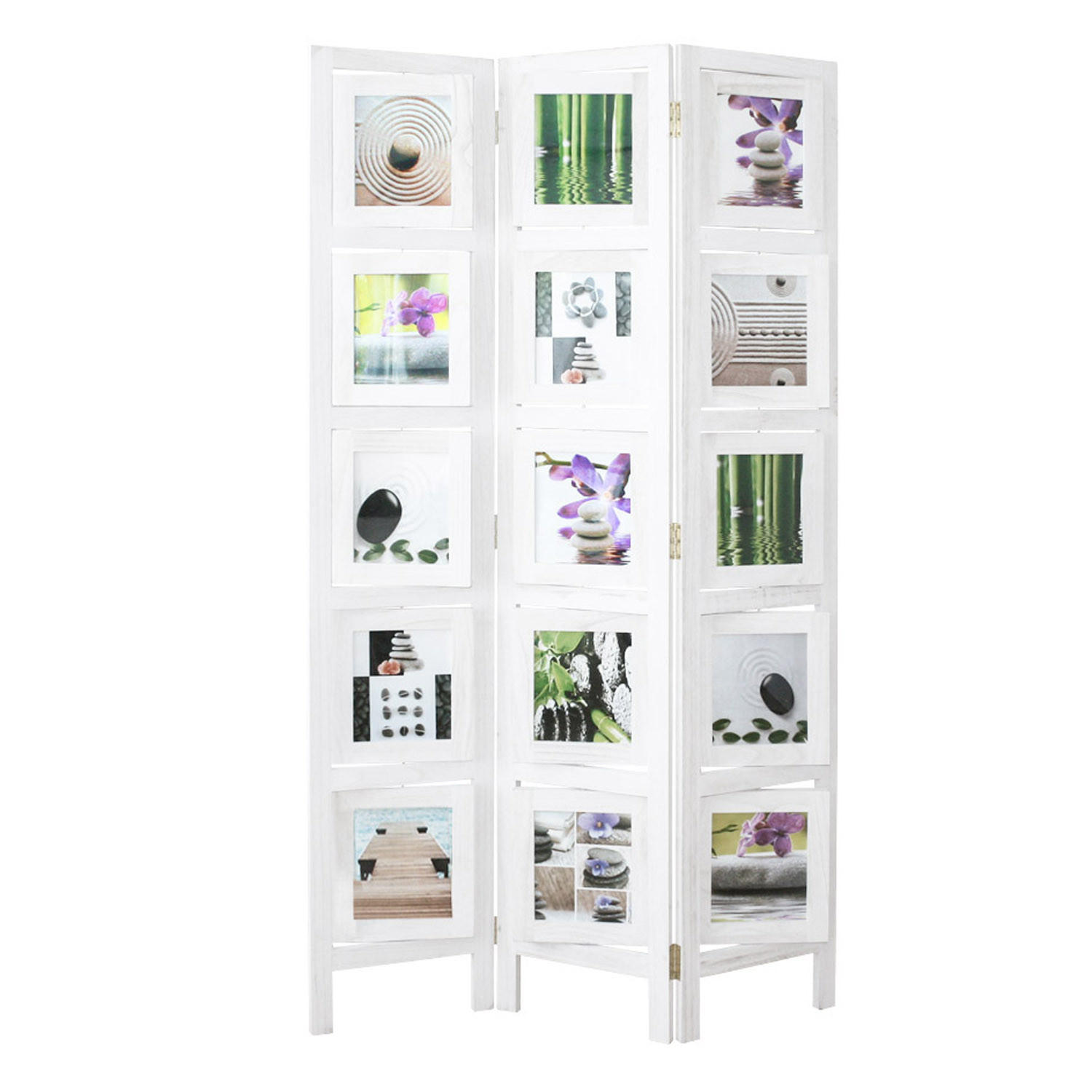 PARAVENT 3-tlg. 93/161 cm Weiß Fotowand - Weiß, Holz (93/161/2cm) - Homestyle4u