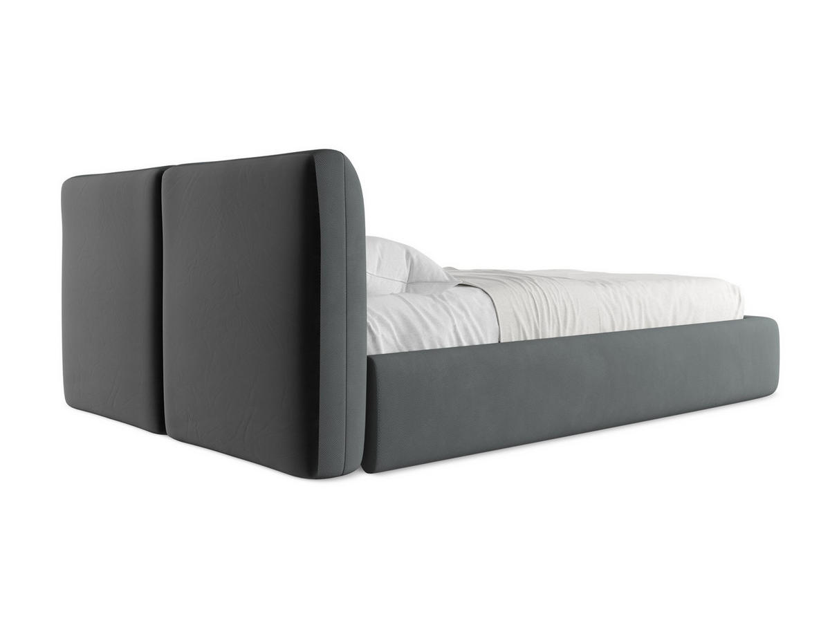 POLSTERBETT mit Bettkasten und Lattenrost 160x228 Grau - Schwarz/Graphitfarben, Kunststoff/Textil (140/200cm) - Makamii