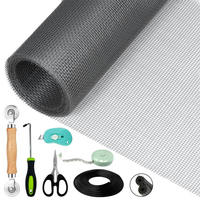 FLIEGENGITTER Reparatur Set Grau 300 x 120 cm - Grau, Textil (24/4/33cm)