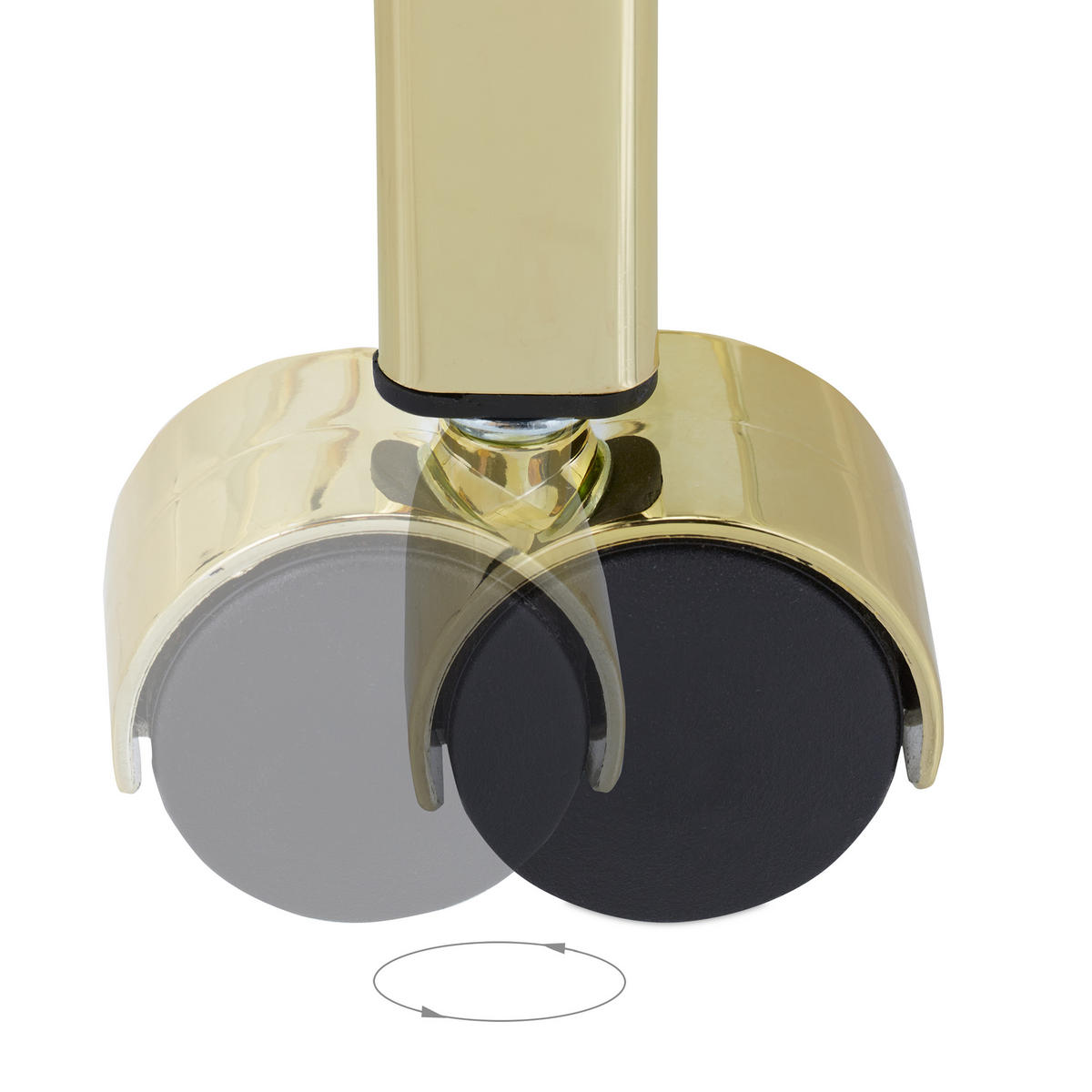 SERVIERWAGEN - Multicolor, Glas/Metall (43/80/85cm) - Relaxdays