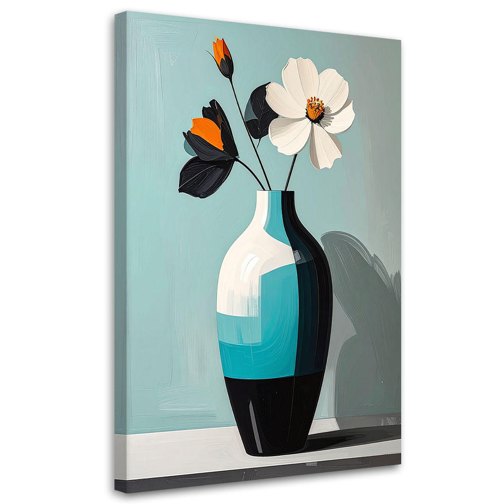 Feeby Leinwandbild, Türkis 60x90 cm