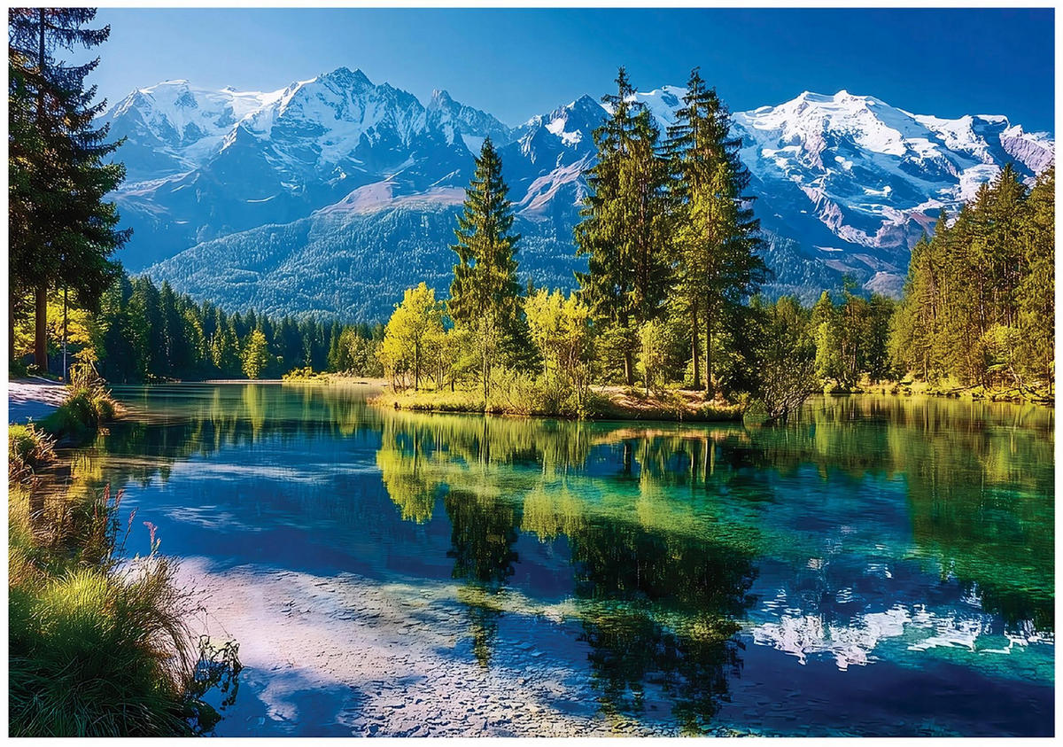 FOTOTAPETE Berge Natur Landschaft Wohnzimmer 150x105 - Multicolor, Papier (150/105cm) - Wallarena