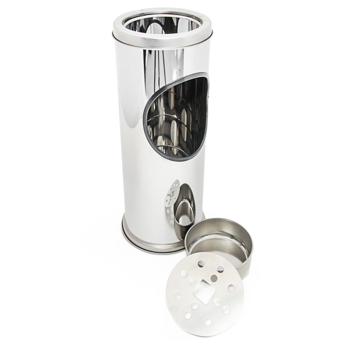 STANDASCHENBECHER - Silberfarben, Kunststoff/Metall (14cm) - Relaxdays