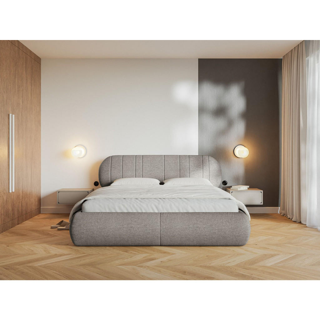 Thumbnail - Selsey Polsterbett, Taupe, Textil, 2-Sitzer, 160x200 cm, Schlafzimmer, Betten, Polsterbetten