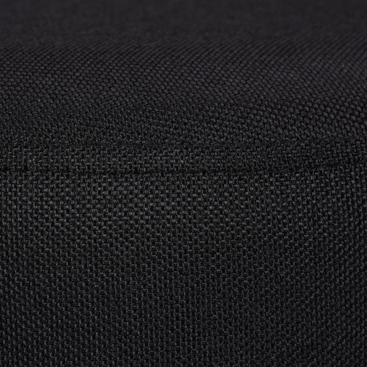 BEISTELLTISCH mit Hocker - Schwarz, Glas/Textil (40/40/40cm) - Relaxdays