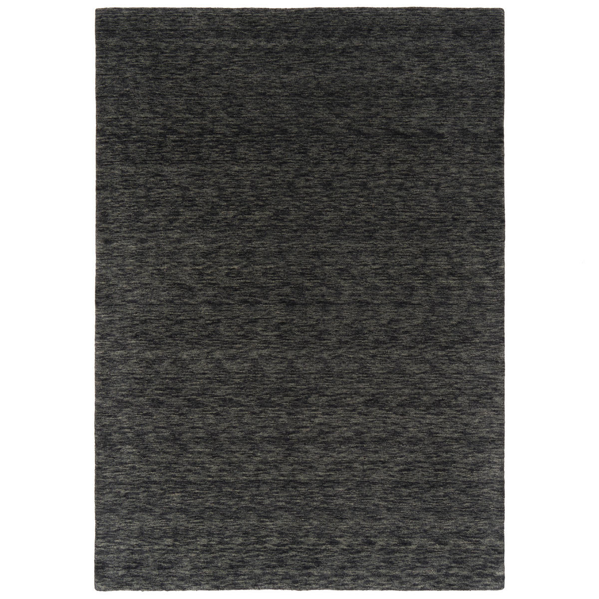 WOLLE NATUR TEPPICH GABBEH MAYA EINFARBIG - Anthrazit, Textil (140/200cm) - Pergamon