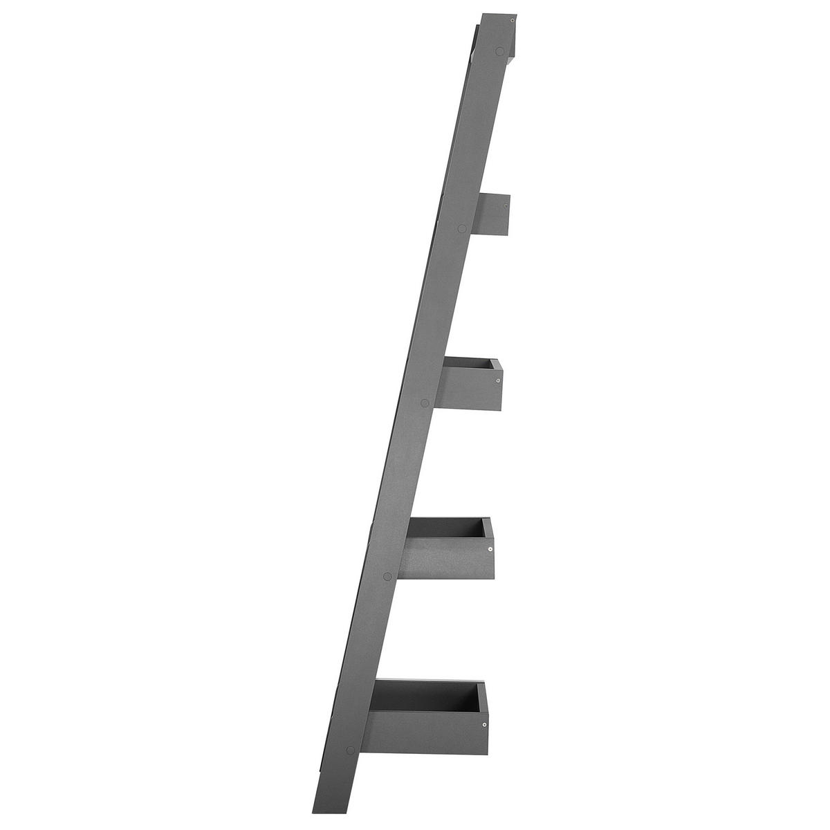 BÜCHERREGAL 5 Fächer Mobile Duo - Grau, Holzwerkstoff (45/166/36cm) - Beliani