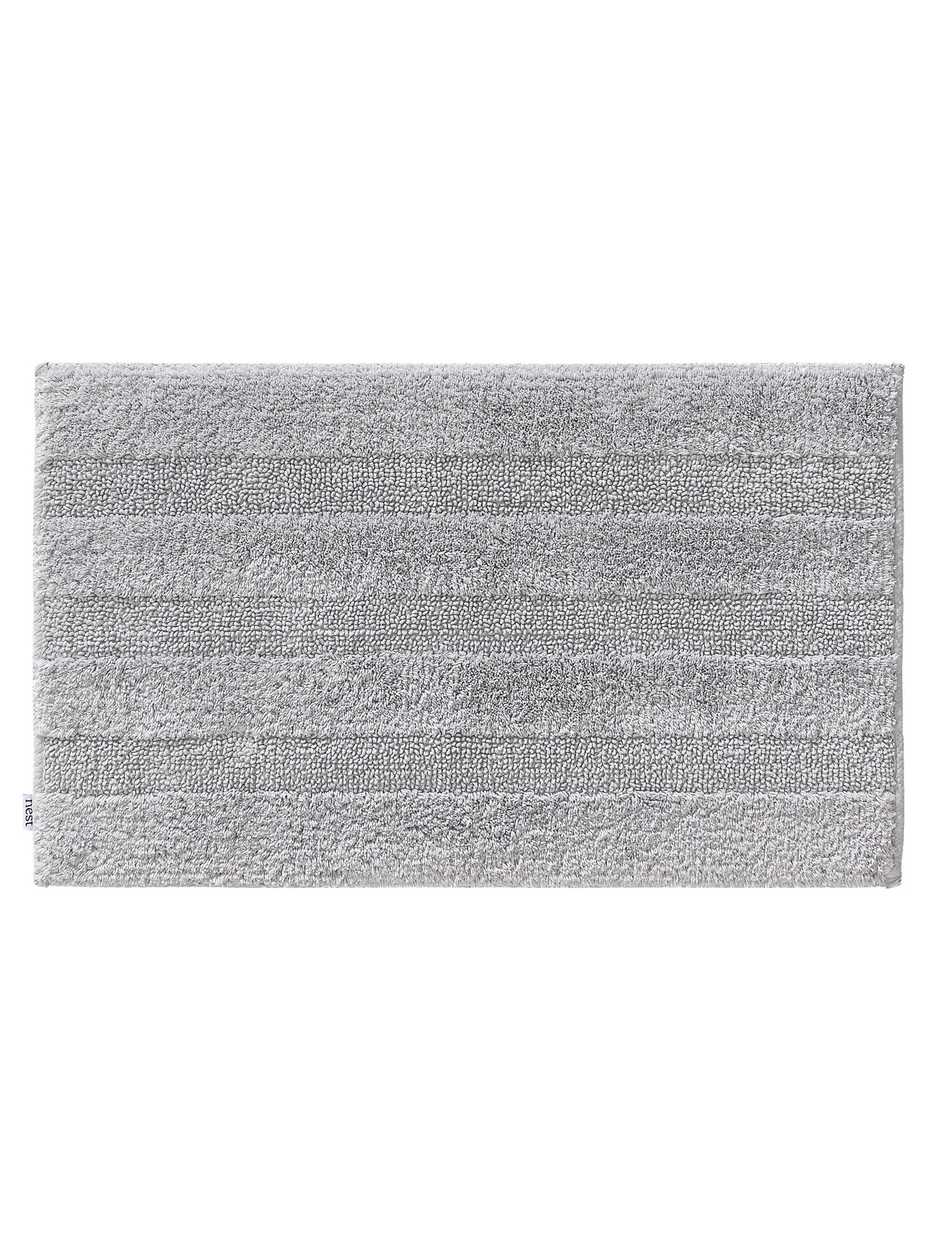 BADEMATTE Ilka Hellgrau 50x80 cm - Hellgrau, Textil (50/80cm) - benuta Nest