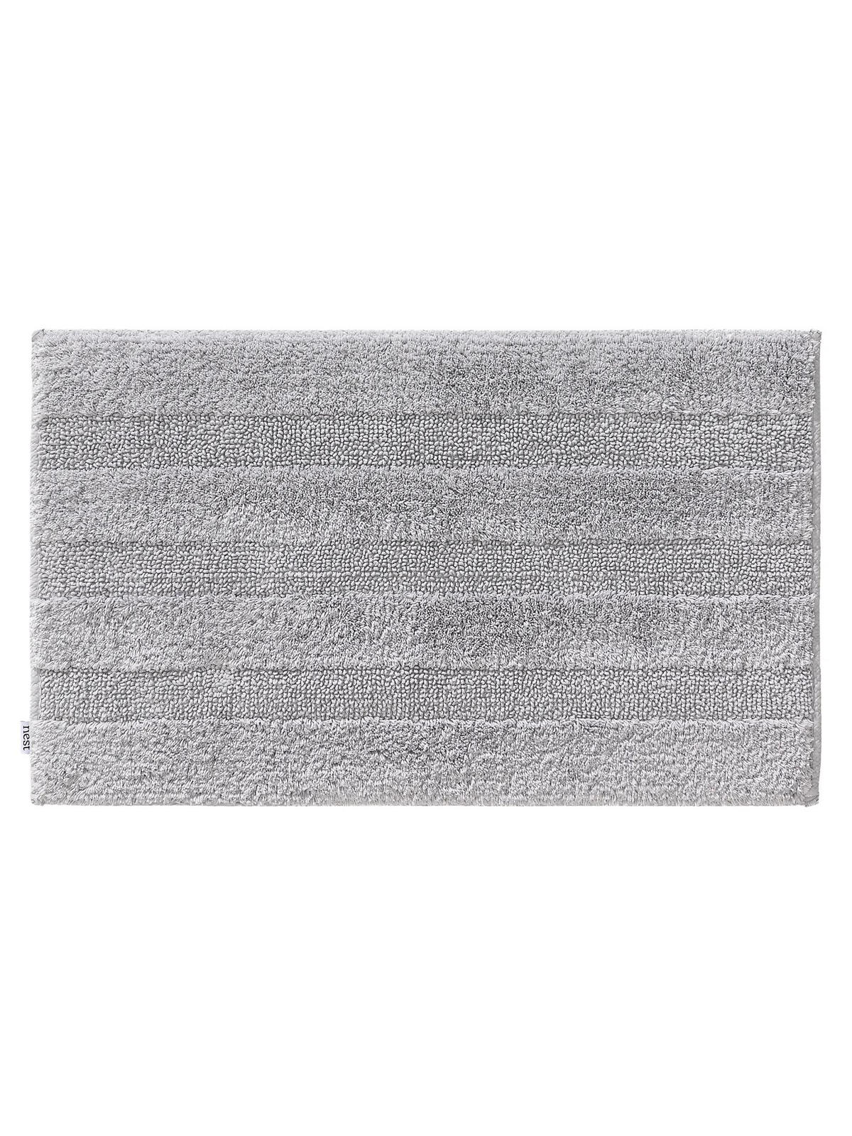 BADEMATTE Ilka Hellgrau 50x80 cm - Hellgrau, Textil (50/80cm) - benuta Nest