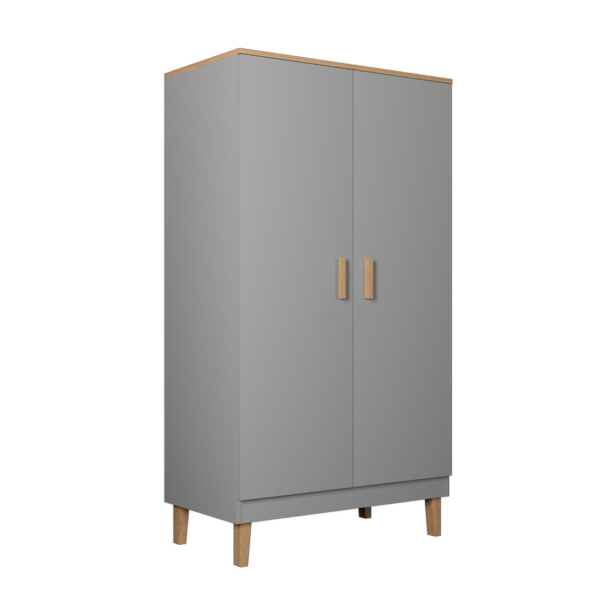 DREHTÜRENSCHRANK Denver - Grau, Holzwerkstoff (100/184/55cm) - RAUMHIRSCH FURNITURE