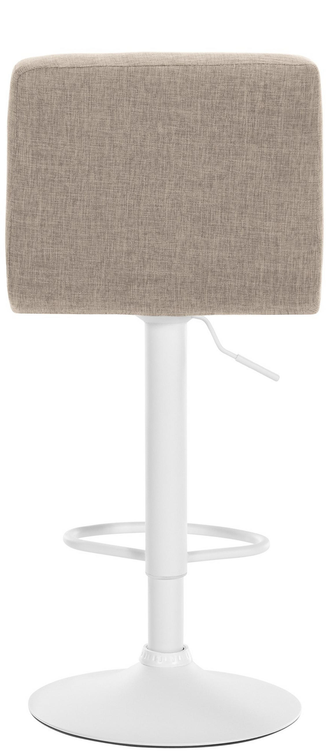 BARHOCKER MADRID Creme Stoff Weiß - Creme, Textil/Metall (46/94/47cm) - DELUKE