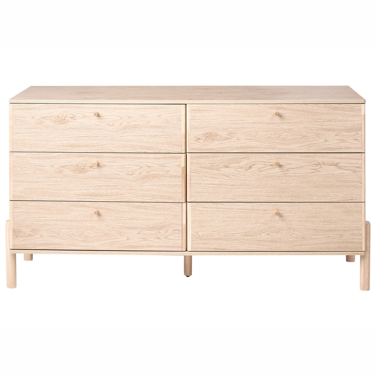 KOMODA s 6 zásuvkami Světle hnědá Collins - světle hnědá, kompozitní dřevo (156/86/46cm) - Beliani