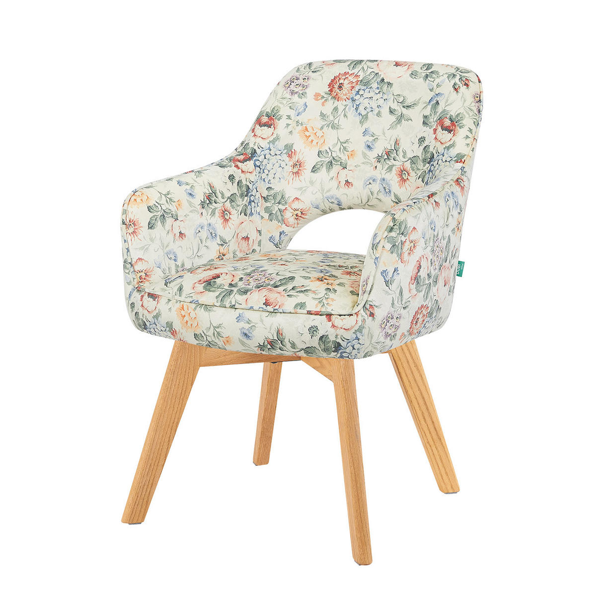 DREHSTUHL Mika-Mara 2er-Set - Honigeiche/Multicolor, Eichenholz/Holz (60/87/65cm) - DUBI Möbel