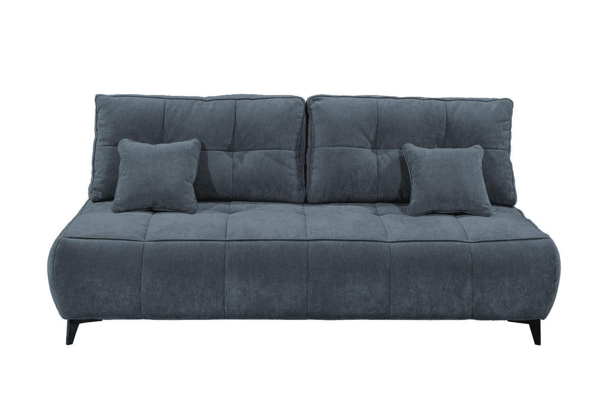 SCHLAFSOFA mit Bettkasten und Schlaffunktion - Blau/Schwarz, Kunststoff/Textil (215/96/106cm) - ed exciting design
