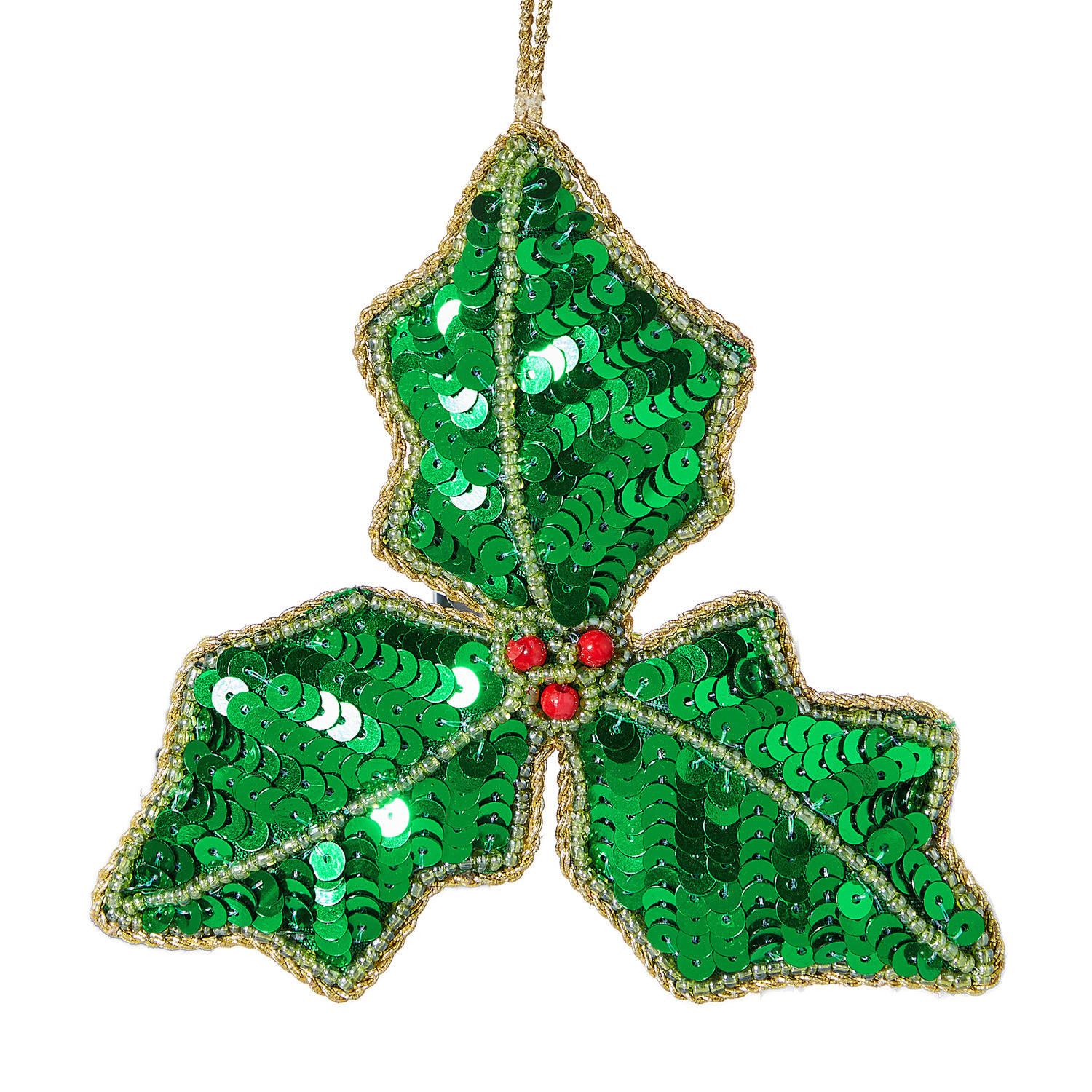 BAUMANHÄNGER Hang On Ornamanet Ilex - Grün, Glas/Kunststoff (13/13/1cm) - Butlers