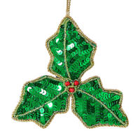 BAUMANHÄNGER Hang On Ornamanet Ilex - Grün, Glas/Kunststoff (13/13/1cm) - Butlers