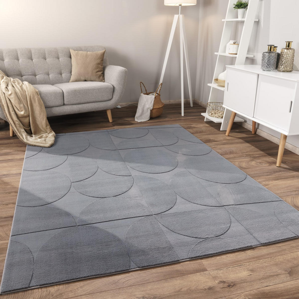 KURZFLORTEPPICH 200/280 cm Lelystad 526 - Anthrazit, Kunststoff (200/280cm) - Paco Home