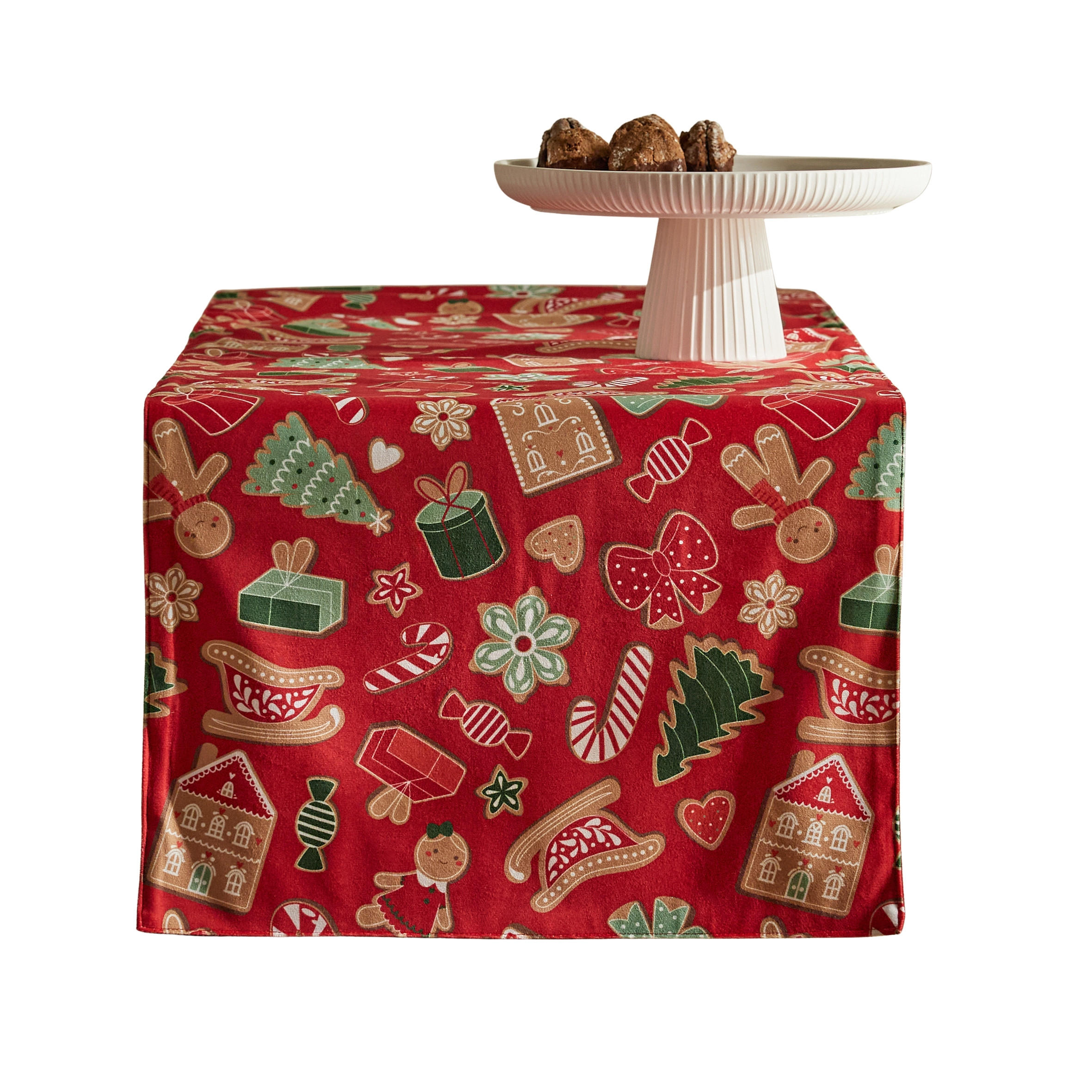 TISCHLÄUFER GINNO 40x140 cm, Rot, Weihnachten Deko Tischdecke, Christmas - Rot, Textil (140/40/1cm) - home&you
