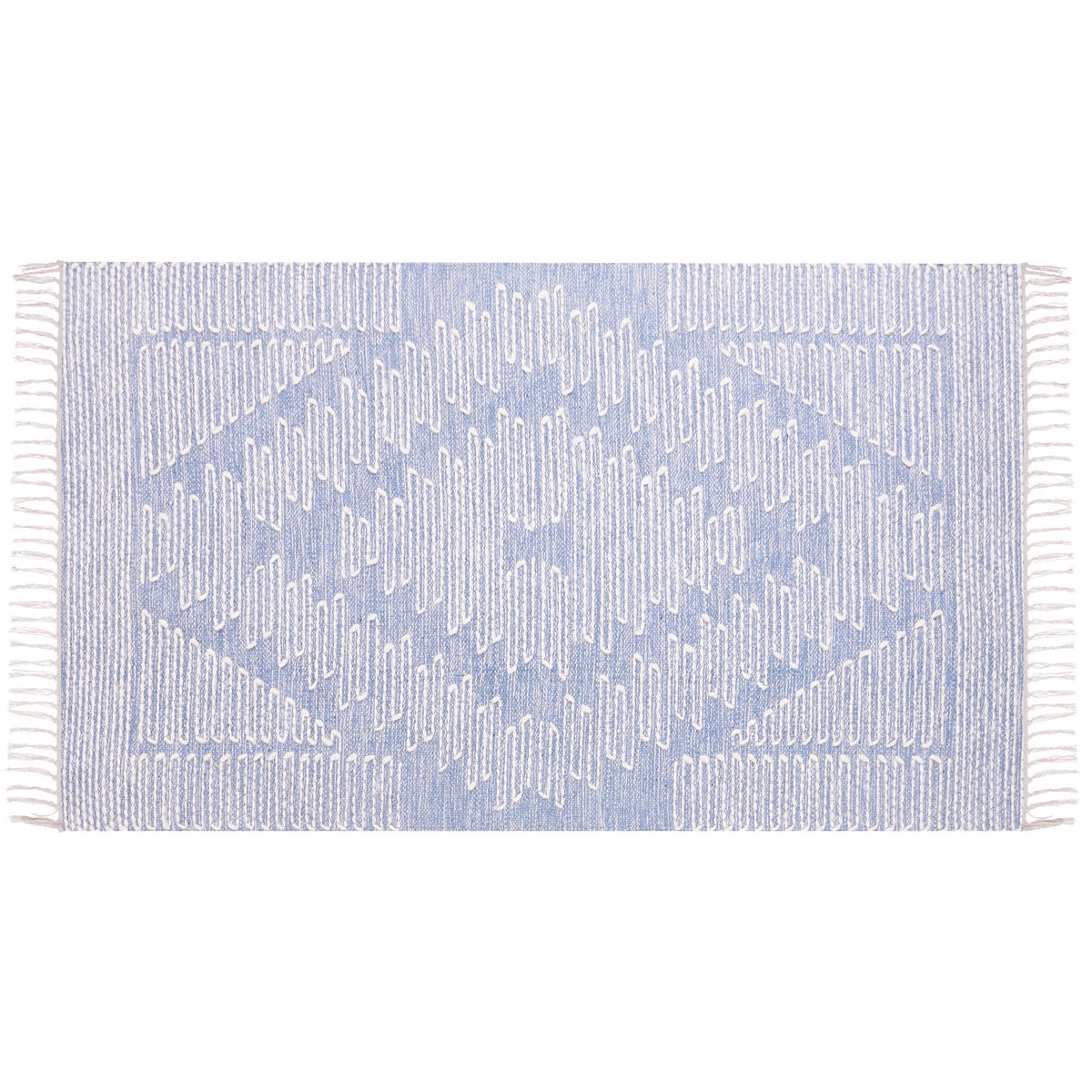 KURZFLOR-TEPPICH Ansar 150/80 cm - Blau, Textil (80/150cm) - Beliani