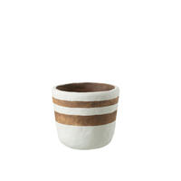 BLUMENTOPF KENIA - Töpferei - Weiß - M - Ø 18 cm - Weiß, Keramik (18/15.5cm) - J-Line