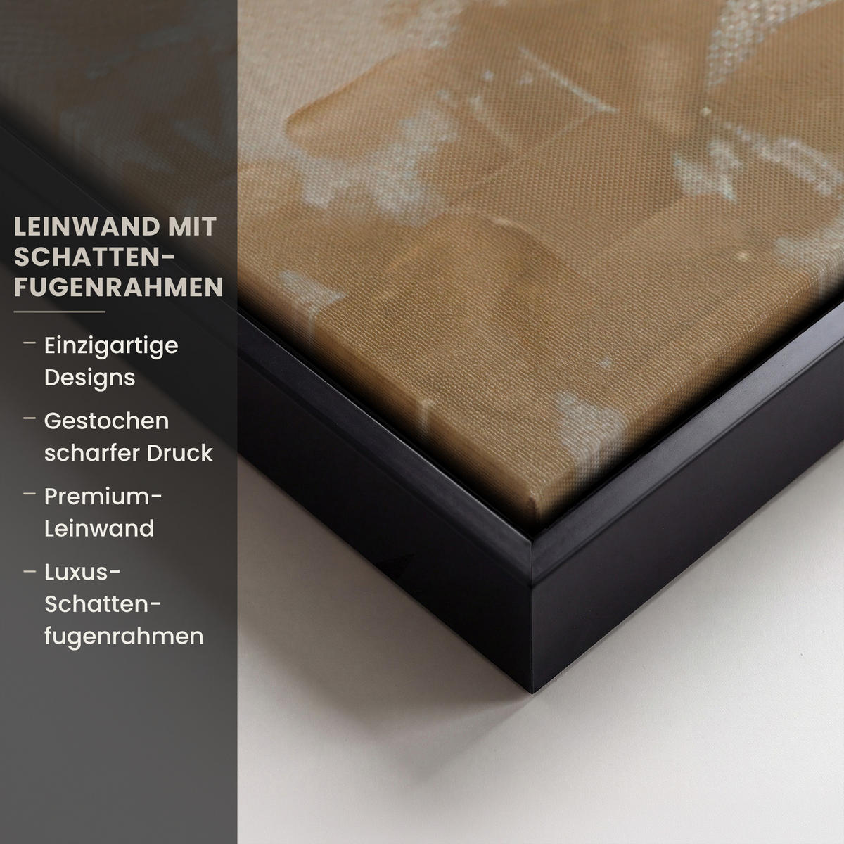 LEINWAND Bilder mit Rahmen - Blumen - Modern - Beige - Weiß - Blüte - 120x80 - Beige, Textil (120/80cm) - MuchoWow