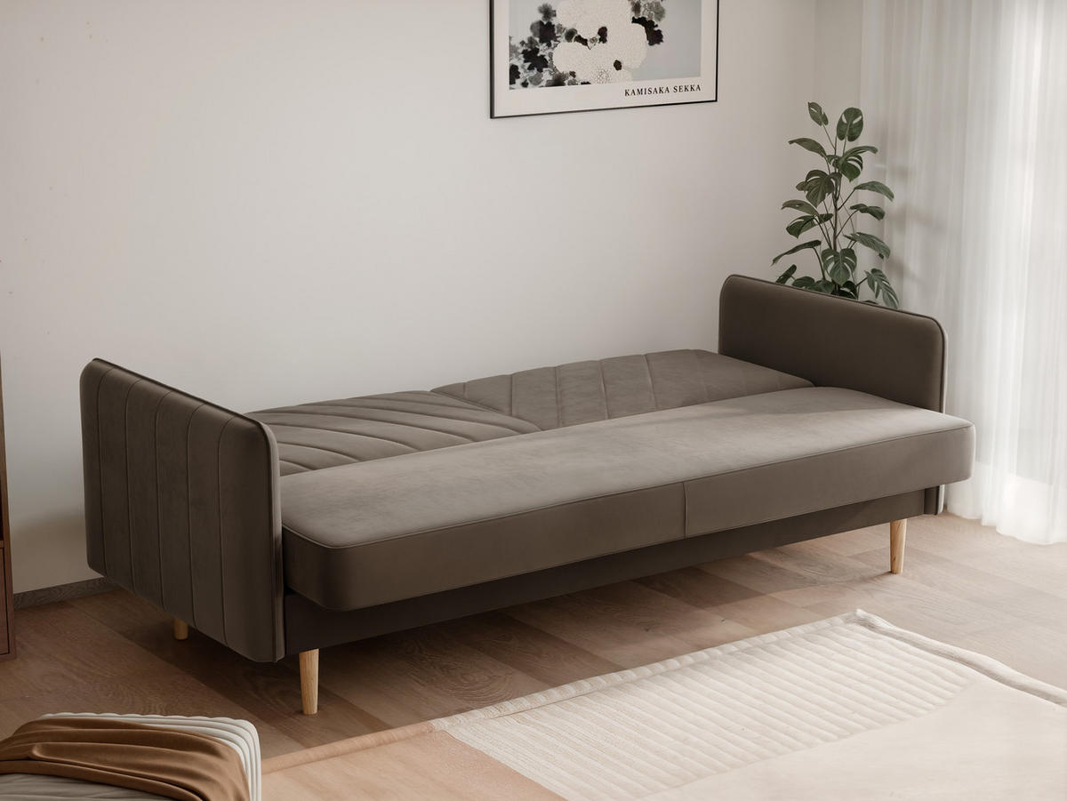 SCHLAFSOFA COLETTE mit Bettkasten Dunkelgrau - Dunkelgrau, Holzwerkstoff/Kunststoff (200/85/90cm) - Idohome