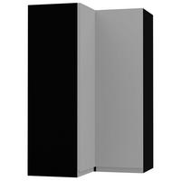 ECKHÄNGESCHRANK Avellino W14/60 Schwarz / Dust Grey Acryl Matt 60 / 60 / 96cm - Schwarz/Grau, Holz/Holzwerkstoff (60/96/60cm) - Feldmann-Wohnen