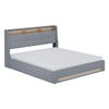 ČALOUNĚNÁ POSTEL Christin Šedá/dubová - šedá, kompozitní dřevo - VitaliSpa