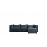 ECKSOFA Nevio - Blau, Holzwerkstoff/Textil (290/185cm) - Fun Möbel