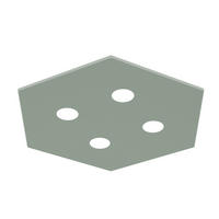 DECKENLEUCHTE - Grün, Metall (55/65/4cm) - Lumicom