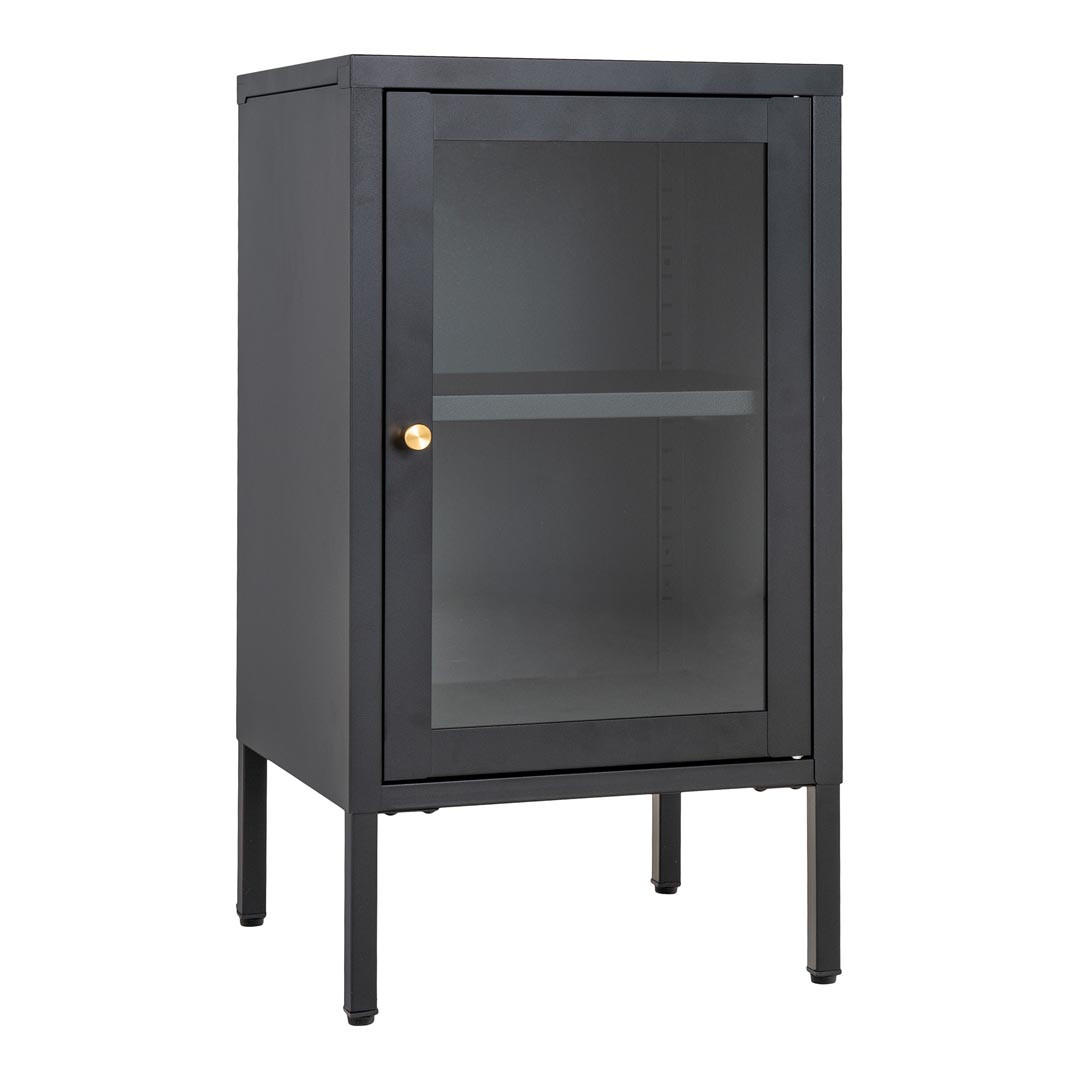 VITRINE Schwarz - Schwarz, Holzwerkstoff (38/70/35cm) - ebuy24
