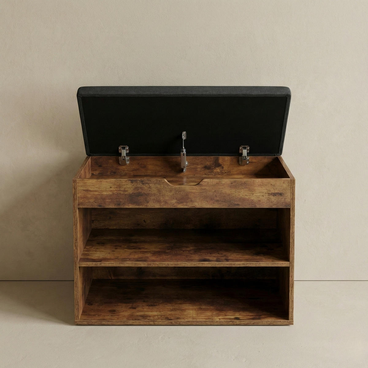 SCHUHREGAL Vault 60/30/47 cm - Dunkelbraun, Holzwerkstoff (30/47/60cm) - BOXIMO