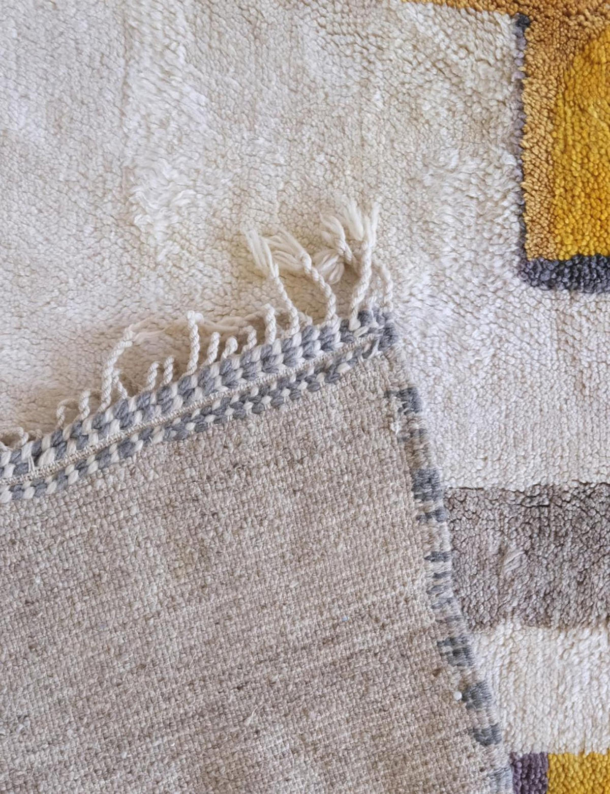 BERBERTEPPICH aus Marokko aus reiner Wolle 200x 300 cm - Orange, Naturmaterialien (200/300cm) - AFK Living