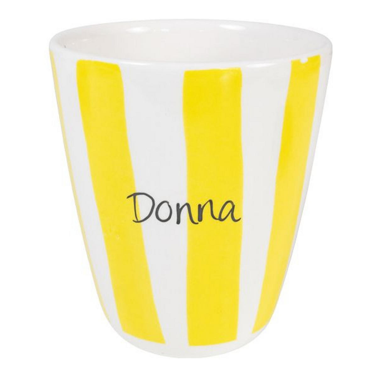 BECHER Gelber Streifen in Gelb - 350 ml - Gelb, Keramik (0.35L) - Blond Amsterdam