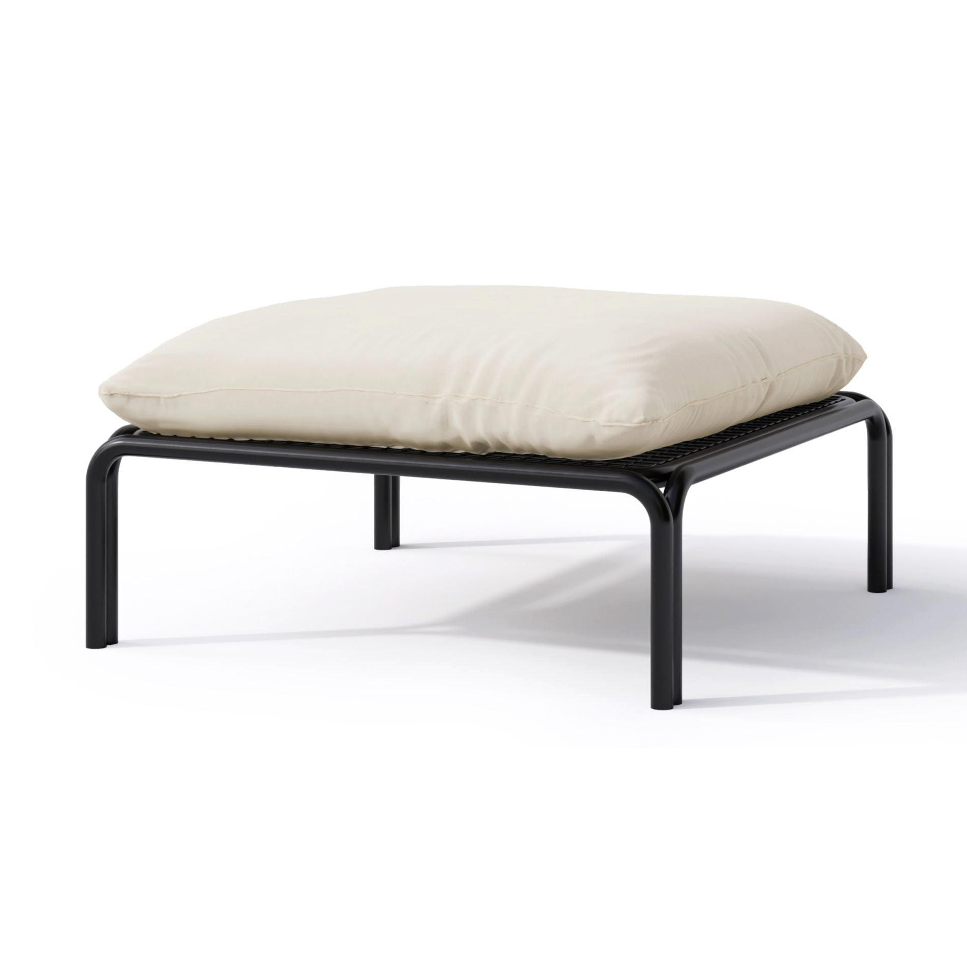 GARTENHOCKER Worcully Beige/Schwarz mit wasserabweisendem Stoff, 75 x 72 cm - Beige, Textil (75/42/72cm) - Selsey