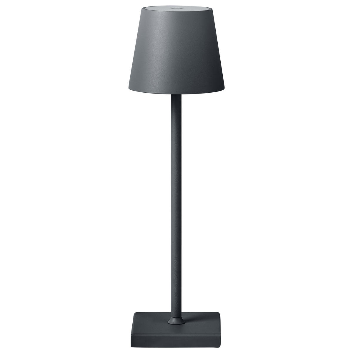 LED-TISCHLEUCHTE Grau Baceiro - Grau, Metall (10/10/38cm) - Beliani