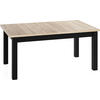 ESSTISCH Lindberg ausziehbar verlängerbar rechteckig, Eiche Sonoma Hellbraun 120-160/70/77 cm - Schwarz/Sonoma Eiche, Holz/Holzwerkstoff (120/70/76.5cm) - WFL GROUP