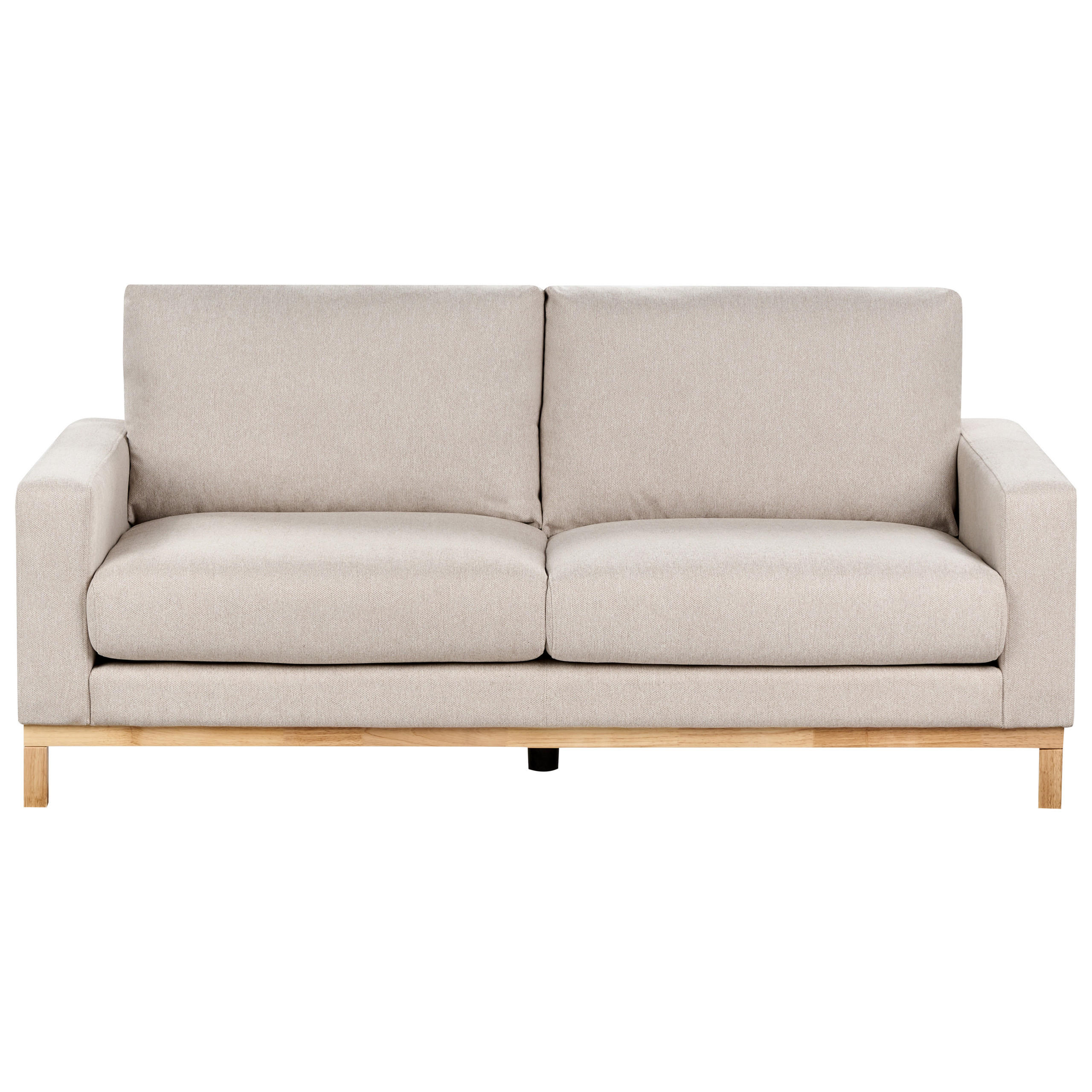 2-SITZER-SOFA beige/hellbraun Siggard - Hellbraun/Beige, Textil (184/84/92cm) - Beliani
