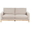 2-SITZER-SOFA beige/hellbraun Siggard - Hellbraun/Beige, Textil (184/84/92cm) - Beliani