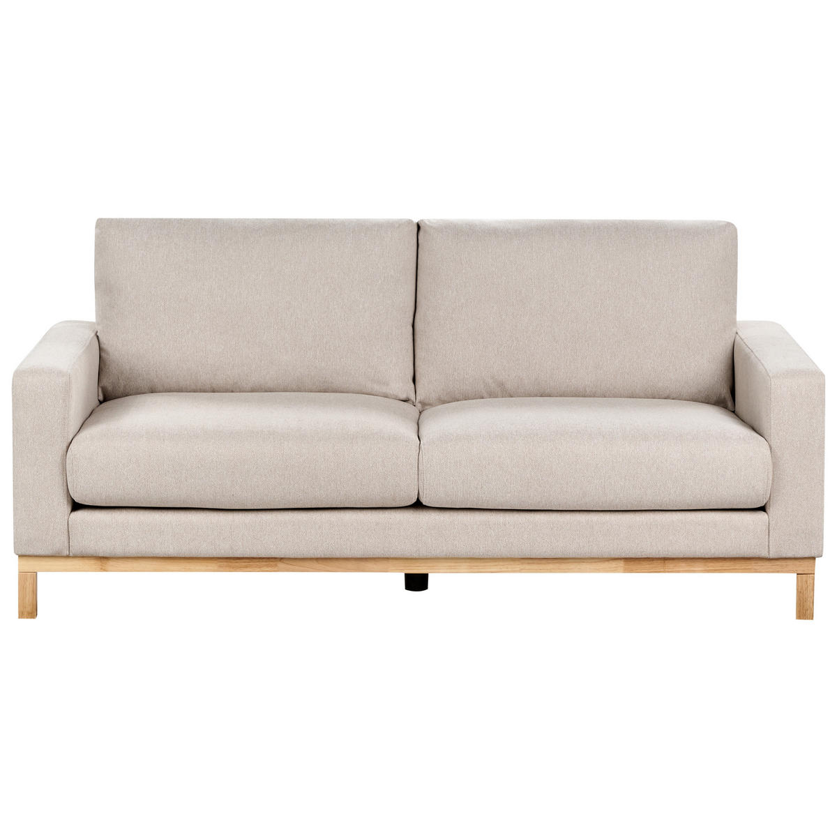 2-SITZER-SOFA beige/hellbraun Siggard - Hellbraun/Beige, Textil (184/84/92cm) - Beliani
