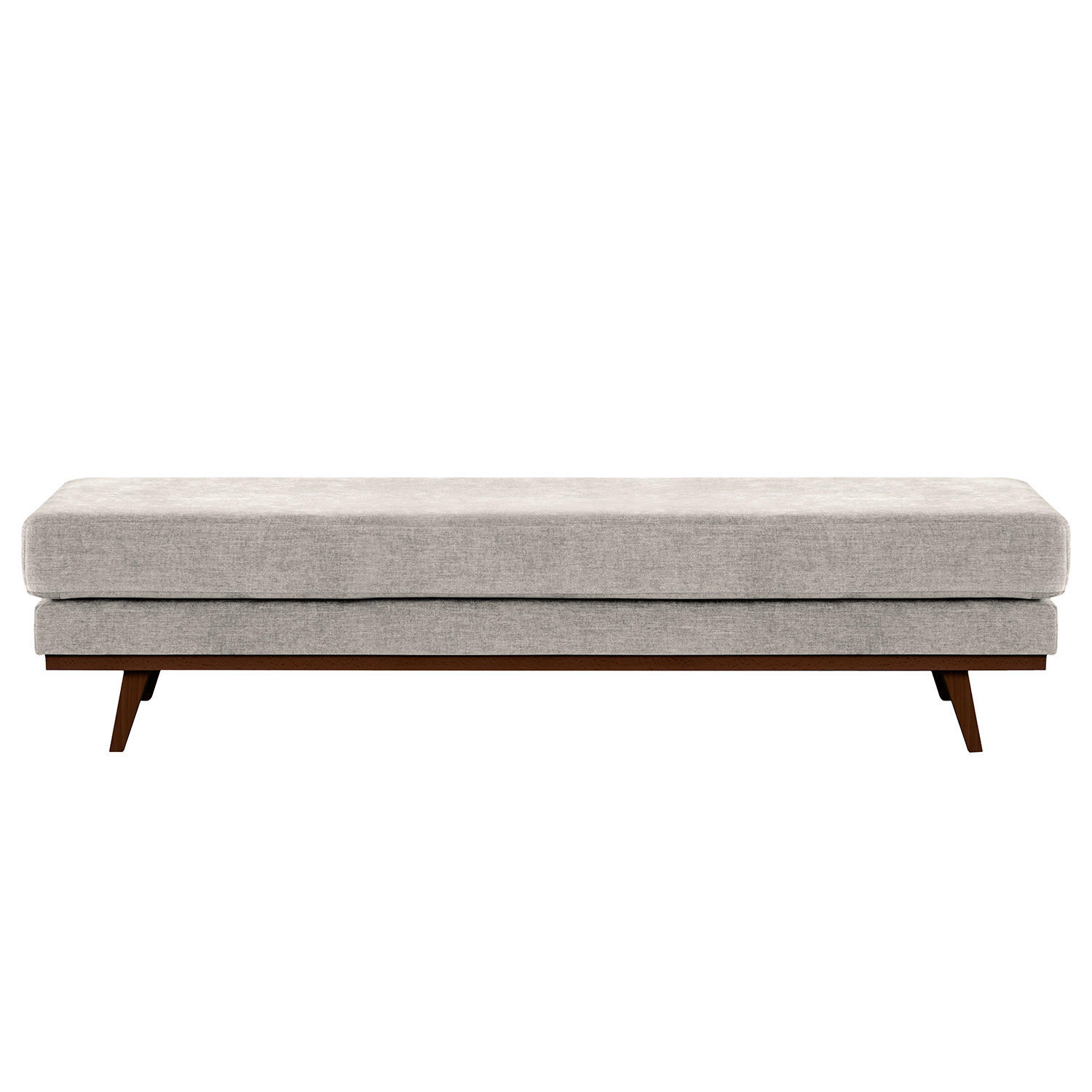 HOCKERBANK - Buchefarben/Grau, Textil (180/43/81cm) - home24