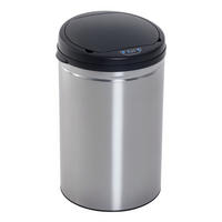 MÜLLEIMER 30L DE-08913 automatisch mit Soft-Close-Deckel Silber - Silberfarben, Metall (30.5/51.5/30.5cm) - ComfortXL