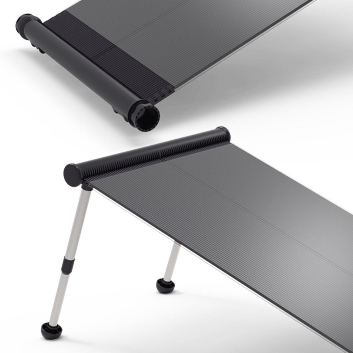 SOLARHEIZUNG Schwarz 61 x 107 cm - Schwarz, Textil (61/30/107cm) - OK-Living