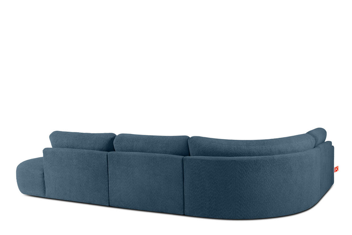 ECKSOFA RECHTS ZUCCO, Dunkelblau - Dunkelblau, Holz/Holzwerkstoff (224/373cm) - KONSIMO®