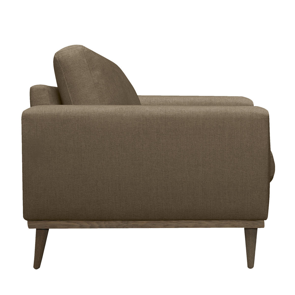 SESSEL - Eichefarben/Beige, Eichenholz/Textil (122/81/88cm) - home24