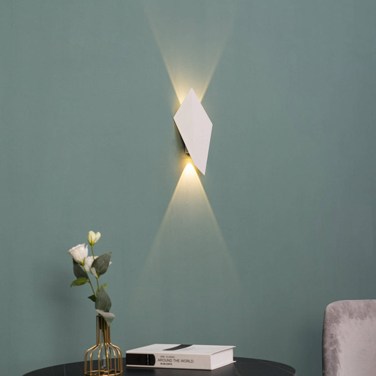 WANDLEUCHTE Giada, Weiß, 30cm - Weiß, Metall (16.5/30/30cm) - KOSILUM